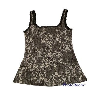 White House Black Market Stretch Jaquard Cami Perfect for the holidays!